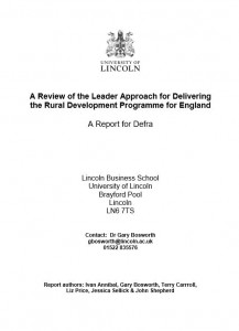 Review of the Leader Approach for Delivering the Rural Development programme for England