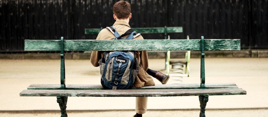 Young person on way to work